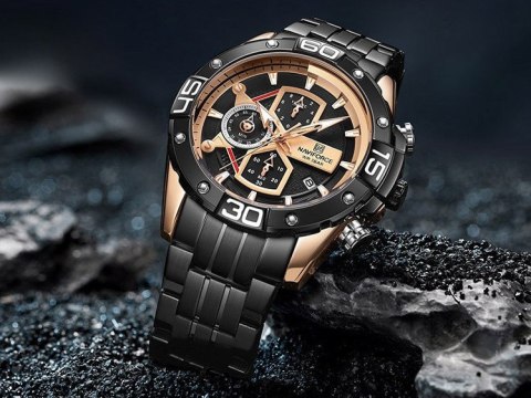 Naviforce ZEGAREK MĘSKI NAVIFORCE NF8018 - CHRONOGRAF (zn122c) + BOX