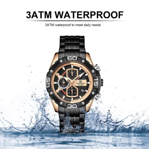 Naviforce ZEGAREK MĘSKI NAVIFORCE NF8018 - CHRONOGRAF (zn122c) + BOX