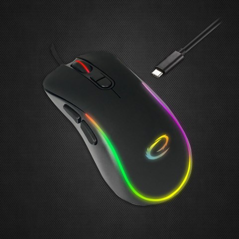 EGM303 Esperanza mysz przewod. gaming led rgb 7d opt. usb-c hesperis