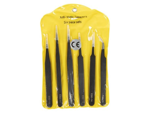 14-300# Zestaw pęset pincety ts 6sztuk"