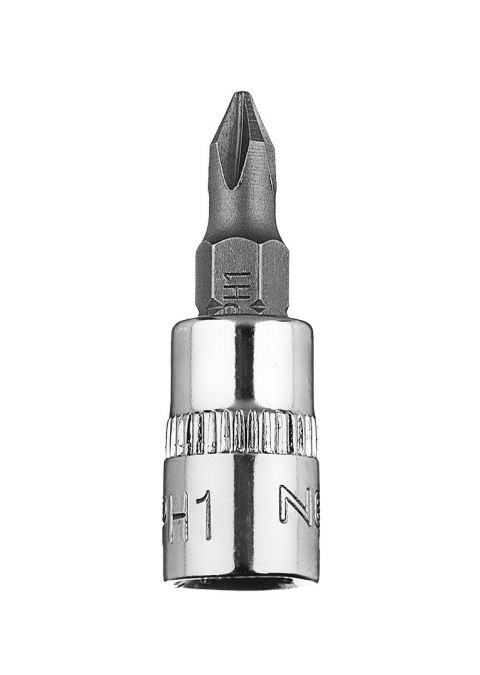 Końcówka wkrętakowa PH1 na nasadce 1/4", krótka, 37 mm