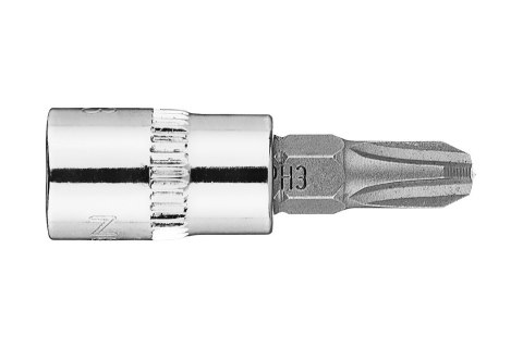 Końcówka wkrętakowa PH3 na nasadce 1/4", krótka, 37 mm