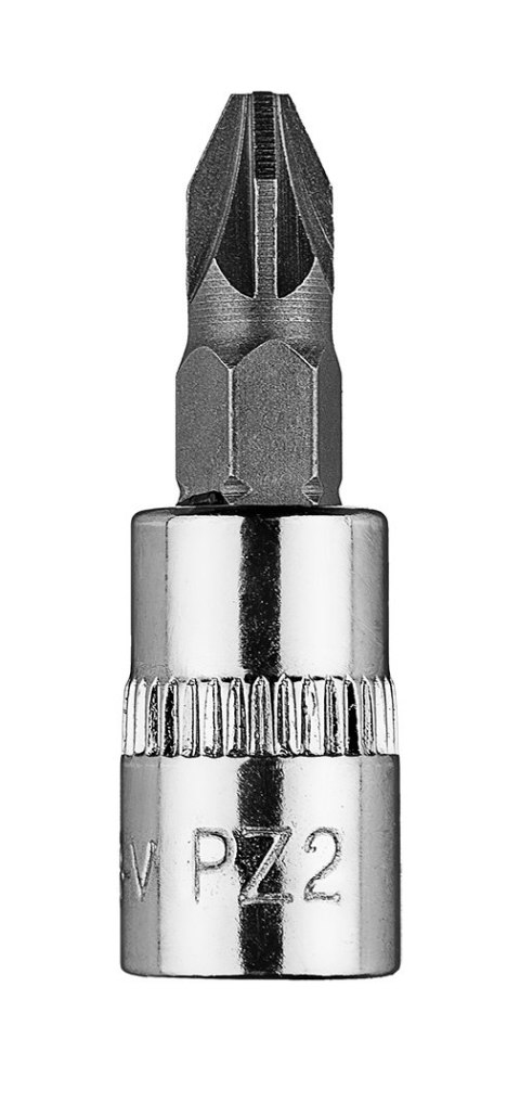 Końcówka wkrętakowa PZ2 na nasadce 1/4", krótka, 37 mm