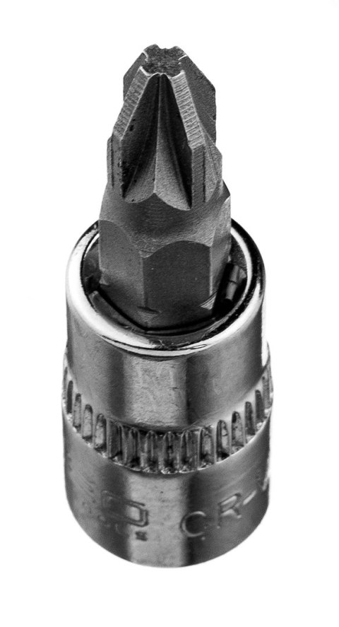 Końcówka wkrętakowa PZ2 na nasadce 1/4", krótka, 37 mm