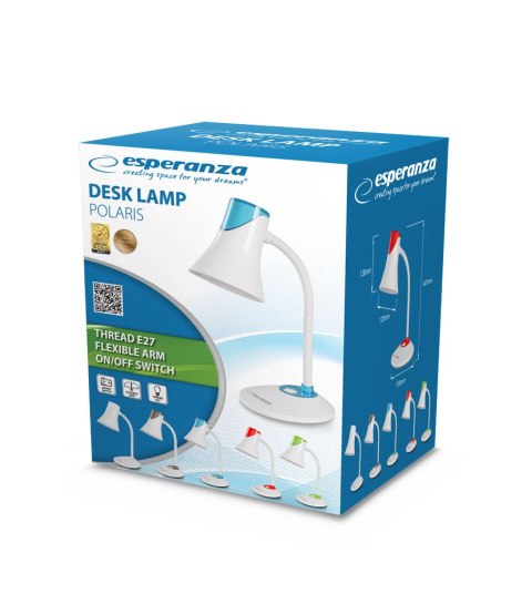 ELD111K Esperanza lampka biurkowa e27 polaris czarna