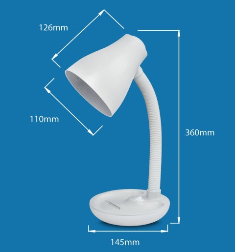 ELD114K Esperanza lampka biurkowa e27 atria czarna