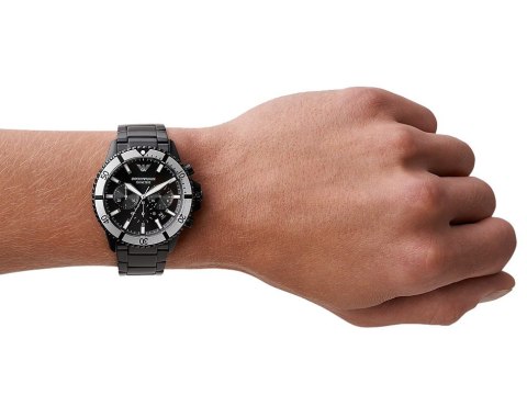 Emporio Armani ZEGAREK MĘSKI EMPORIO ARMANI AR80050 - DIVER (zi032d)