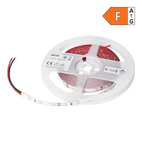 Taśma LED 12V, Samsung chipset 2835, 60L/m, 630lm/m, 6W/m, IP20, 3000K, 5m