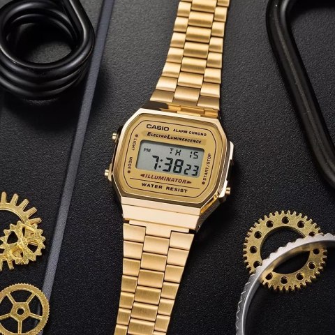 Casio ZEGAREK UNISEX CASIO A168WG-9W (zd088b) - KLASYKA + BOX