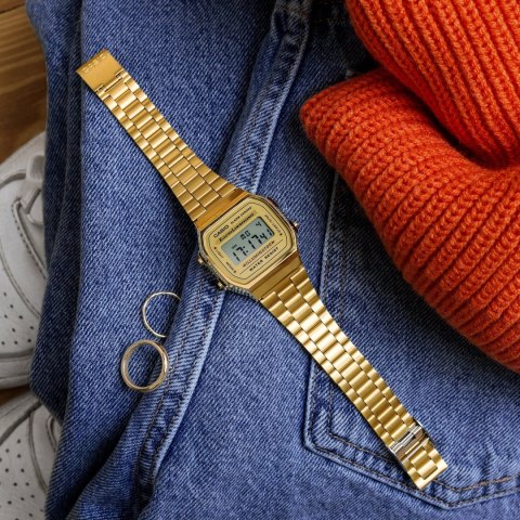 Casio ZEGAREK UNISEX CASIO A168WG-9W (zd088b) - KLASYKA + BOX