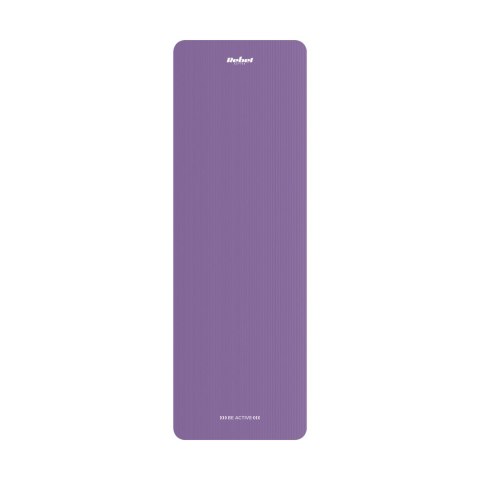 Mata gimnastyczna do ćwiczeń joga, pilates, fitness, 183x61cm, grubość 1.5cm, materiał NBR, fioletowa, REBEL ACTIVE