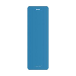 Mata gimnastyczna do ćwiczeń joga, pilates, fitness, 183x61cm, grubość 1cm, materiał NBR, niebieska, REBEL ACTIVE