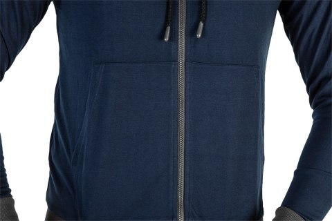 Bluza rozpinana z kapturem COMFORT, granatowa, rozmiar XXL