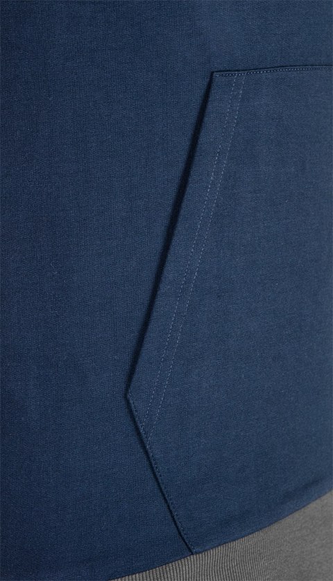 Bluza rozpinana z kapturem COMFORT, granatowa, rozmiar M