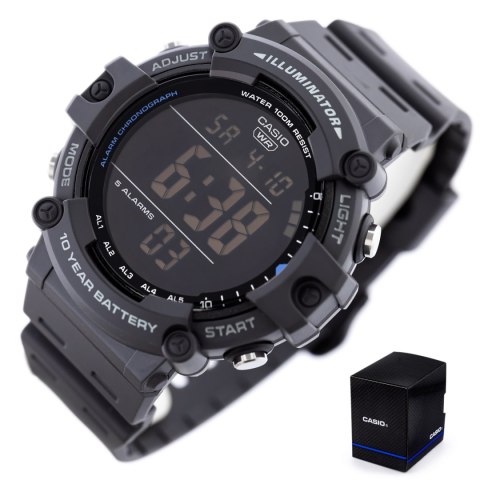 Casio ZEGAREK MĘSKI CASIO SPORT ILLUMINATOR AE-1500WH-8B + BOX