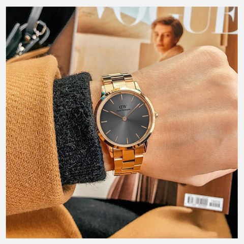 Daniel Wellington ZEGAREK MĘSKI DANIEL WELLINGTON Iconic Link Grey DW00100332 (zw003a)