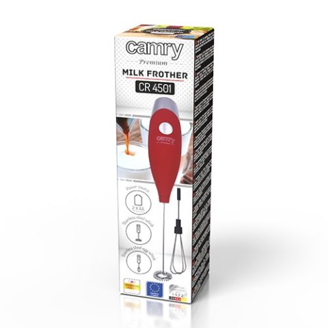 CR 4501 red Spieniacz do mleka z mieszadłem i stojakiem
