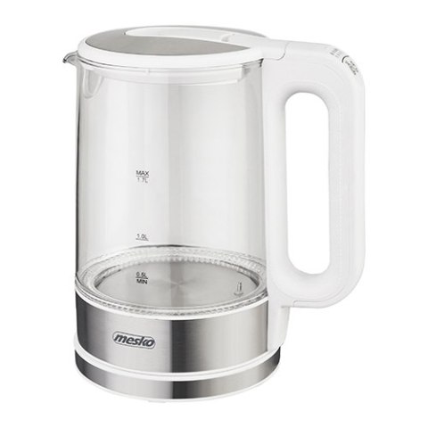 MS 1301 white Czajnik szklany 1,7 l z regulacją temp.