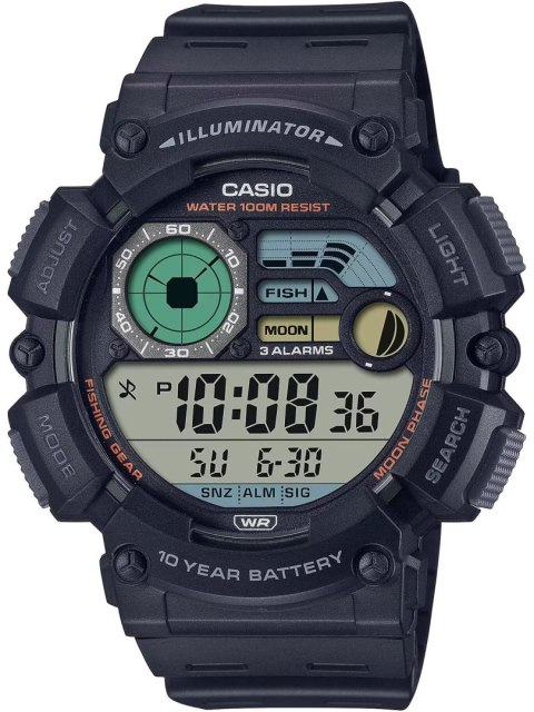 Casio ZEGAREK MĘSKI CASIO Digital Moonphase WS-1500H-1A + BOX