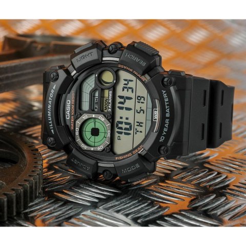 Casio ZEGAREK MĘSKI CASIO Digital Moonphase WS-1500H-1A + BOX