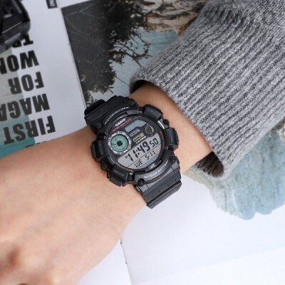 Casio ZEGAREK MĘSKI CASIO Digital Moonphase WS-1500H-1A + BOX