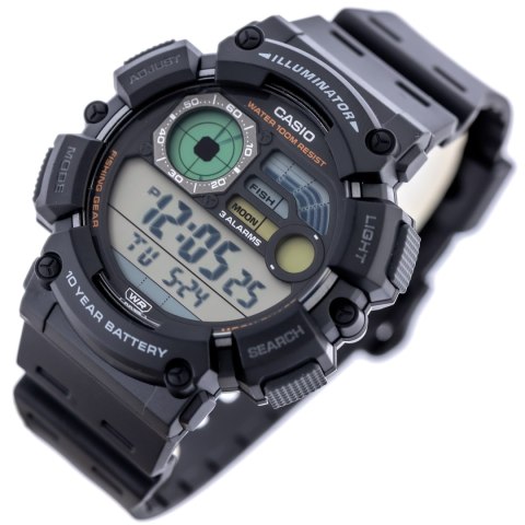 Casio ZEGAREK MĘSKI CASIO Digital Moonphase WS-1500H-1A + BOX