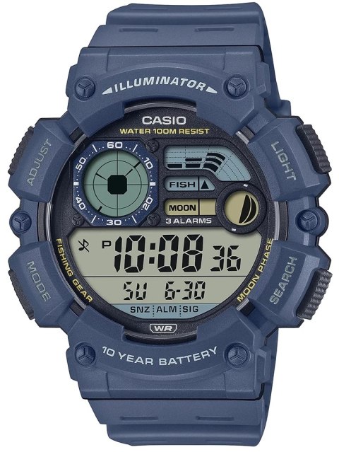 Casio ZEGAREK MĘSKI CASIO Digital Moonphase WS-1500H-2AVEF + BOX