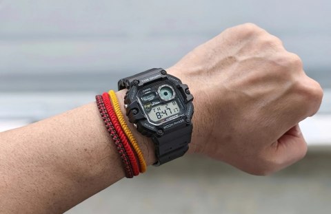Casio ZEGAREK MĘSKI CASIO Digital Moonphase WS-1700H-1AV + BOX