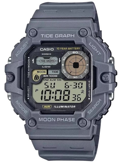 Casio ZEGAREK MĘSKI CASIO Digital Moonphase WS-1700H-8AV + BOX