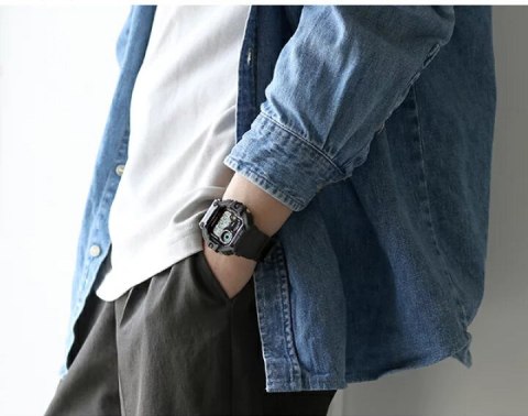 Casio ZEGAREK MĘSKI CASIO Digital Moonphase WS-1700H-8AV + BOX