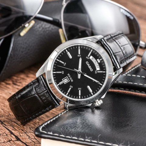 Casio ZEGAREK MĘSKI CASIO MTP-1370L-1A (zd116b) + BOX