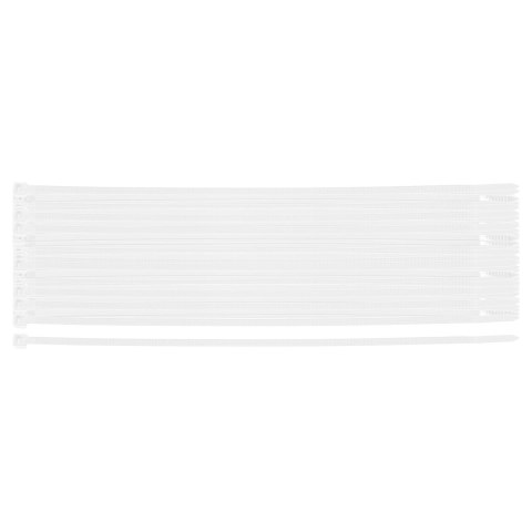 Opaski zaciskowe EXTREME 4.8 x 300 mm, białe, 100 szt.