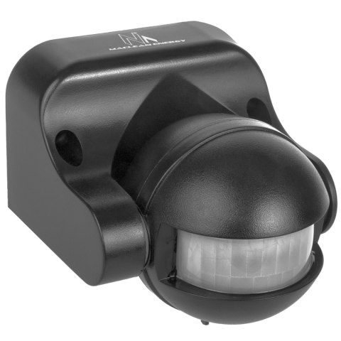 Czujnik ruchu PIR Maclean, na podczerwień, IP44, szary, zasięg 12m, max. obciążenie 800/1200W, MCE358 GR