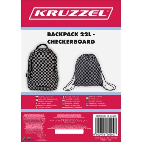 Plecak 22L - szachownica Kruzzel 24530
