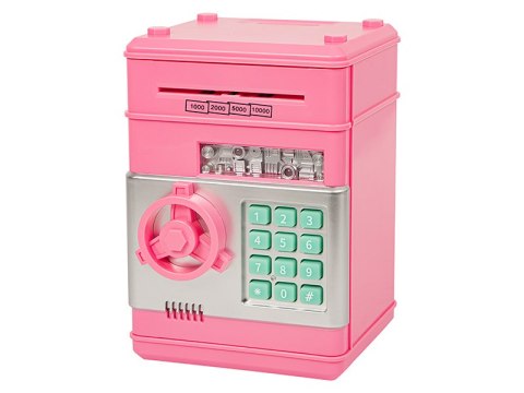 44-708# Sejf kasetka na zamek elektroniczny sb-06 różowy"