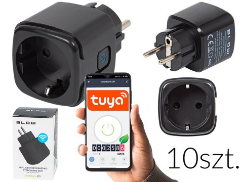 72-131# Inteligentne gniazdko sterowane wifi tuya v3 czarne wielopak