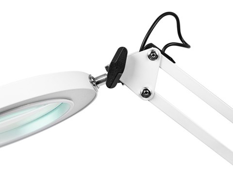 44-168# Lampka biurkowa led lb-23 biała z lupą"
