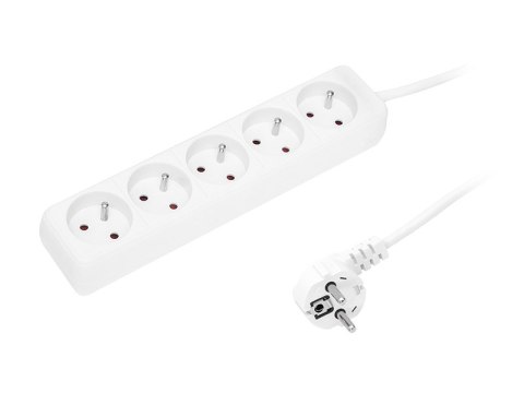 98-717# Przedłużacz sieciowy pr-570p 5-gniazd z uziemieniem 1,5m biały 3x1,5mm