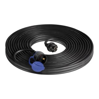 Przedłużacz warsztatowy bryzgoszczelny IP44, 1x2P+Z 30m,kabel gumowy olejoodporny H07RN-F 3x1,5mm?, 230VAC/16A, schuko