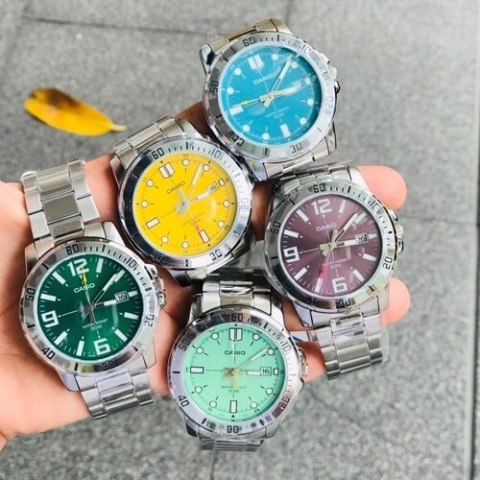 Casio ZEGAREK MĘSKI CASIO MTP-VD01D-3E2 (zd185h) + BOX