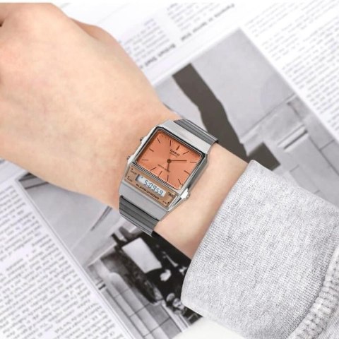 Casio ZEGAREK UNISEX CASIO Vintage Dual Time AQ-800ECGG-4ADF + BOX