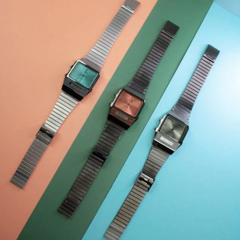 Casio ZEGAREK UNISEX CASIO Vintage Dual Time AQ-800ECGG-4ADF + BOX