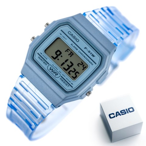 Casio Zegarek Unisex Casio Retro Vintage F-91WS-2 (zd648b) + BOX