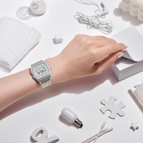 Casio Zegarek Unisex Casio Retro Vintage F-91WS-7 (zd648c) + BOX