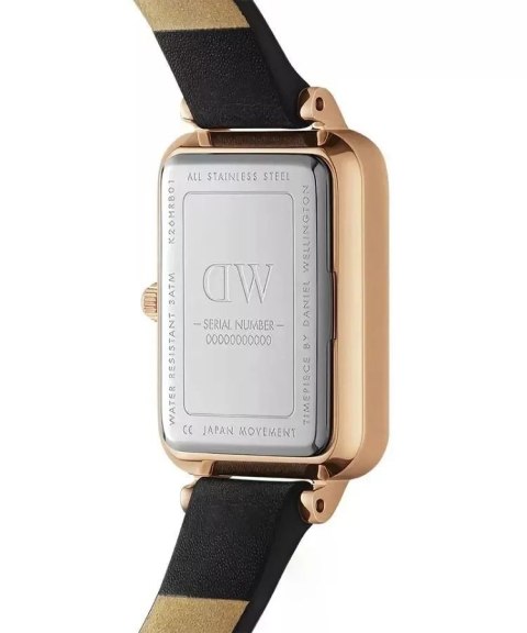 Daniel Wellington ZEGAREK DAMSKI DANIEL WELLINGTON DW00100435 - Quadro Pressed Sheffield Rose Gold 20mm + BOX