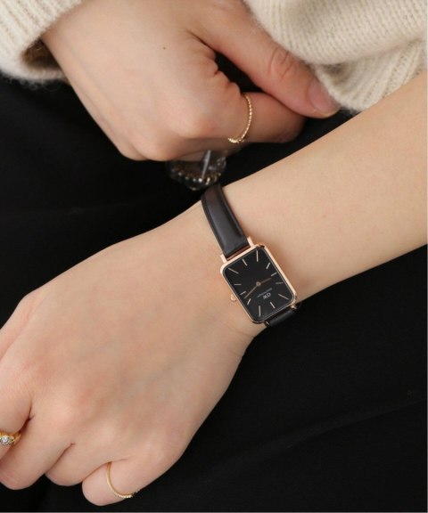 Daniel Wellington ZEGAREK DAMSKI DANIEL WELLINGTON DW00100435 - Quadro Pressed Sheffield Rose Gold 20mm + BOX