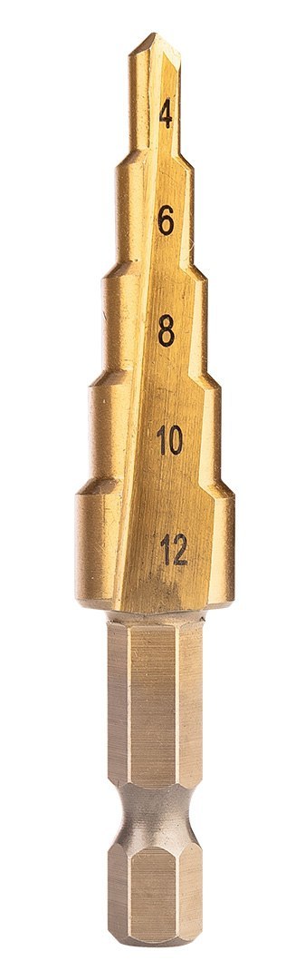 Zestaw wierteł stopniowych HSS TiN, 3-20 mm, Hex, 3 szt.