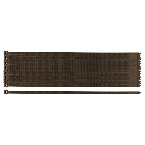 Opaski zaciskowe ogrodowe 7.6 x 380 mm, 50 szt., brązowe
