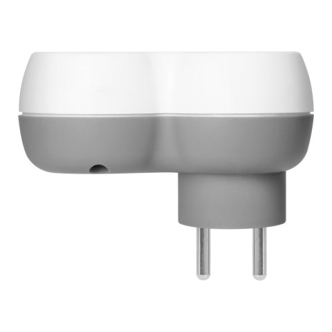 Rozgałęźnik 2P+Z, USB-A+C, biało-szary
