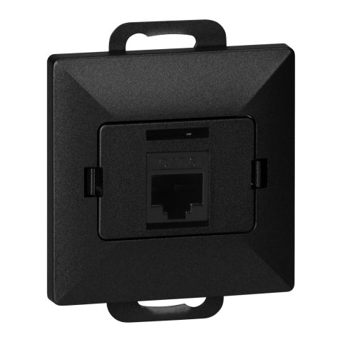 Gniazdo 1xRJ45 Cat5 Pearl, RJ45-5CAT/P1, czarny